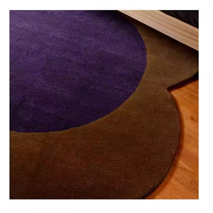 Tapis lavable antidérapant en laine/soie touffeté de haute qualité fait à la main pour salon salle à manger entrée bureau - Product Image 2