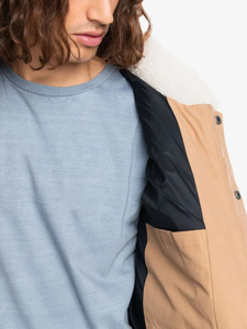 Winter Outdoor Men's Canvas Stand Collar Front Logo Puffer Jacket Breathable Eco-Friendly <b>Windproof</b> Quick Dry Low Price - Product Image 4