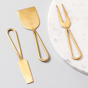 Top Selling Sustainable Gold Plating Modern Luxury Metal Cutlery Serving Sets Metal Handle Natural Polish Party Wedding <b>Flatware</b> - Product Image 5