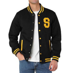 Chaqueta Universitaria Premium Personalizada para Hombre, Estilo Americano, Chaqueta Letterman con Mangas de Lana y Cuero - Product Image 1