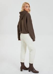 Sweat-shirts en coton de qualité pour femmes, logo personnalisé, style streetwear, vêtements de sport, longueur standard, hiver, appliques brodées, respirant - Product Image 5