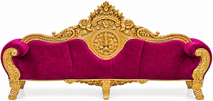 Luxury Maharaja Style Wedding sofa set Crown Style Wooden Sofa For Reception Decor Wedding <b>Loveseat</b> With Matching Chairs London - Product Image 5
