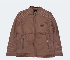 แจ็คเก็ตบiker ผู้ชายสไตล์วินเทจลำลอง แบรนด์ Bearfit สำหรับฤดูใบไม้ร่วง ผลิตจากผ้าฝ้าย 100% ทรงเข้ารูป เป็นมิตรกับสิ่งแวดล้อม กันลม ระบายอากาศได้ดี มีซิป บริการ OEM - Product Image 5