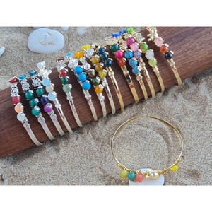 Bohemian Style Fashion <b>Beaded</b> <b>Bracelets</b> Gold and Silver Plated with Vibrant Stones <b>for</b> Resale Appeal - Product Image 6