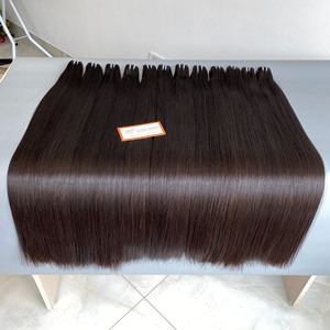 Gros Haute Qualité 100% Vietnamien Remy Cheveux Humains Grand Stock Super Brillant Lisse Trame Vague Souple Paquet Format #1 Couleur - Product Image 3