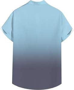 Nouvel arrivage de vêtements pour hommes demi-manches arbre palmier Bowling chemise col montant vacances élégant poitrine poche Hawaii Bowling chemises - Product Image 2