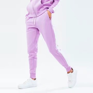 Conjunto de Jogger con logotipo personalizado, Sudadera con capucha, pantalones de chándal de lana de algodón, chándal de entrenamiento de Invierno para mujer, chándal ajustado de algodón 100% para mujer - Product Image 4