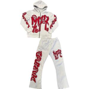 Pantalon de survêtement Streetwear sérigraphié personnalisé ODM, ensemble de survêtements de 2 pièces - Product Image 6