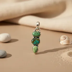 Colgante de Plata 925 con Baño de Rodio y Rubí, Hecho a Mano, para Mujer - Product Image 2