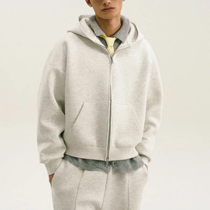 Diseño básico colorido invierno con capucha peso pesado ajuste regular desgastado Joggers pantalón con chándal unisex para hombres - Product Image 3