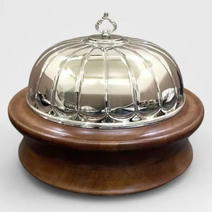 Nueva llegada de metal y madera calentador de alimentos buffet Hotpot diseño personalizado de lujo calentador de alimentos redondo de lujo cazuela precio al por mayor - Product Image 1