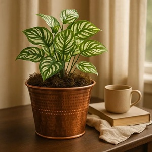 กระถางอลูมิเนียมมีเอกลักษณ์รูปทรงสูงเหมาะสำหรับห้องโถงโรงแรมสำเนียงหรือจัดงานด้านวัฒนธรรม - Product Image 2