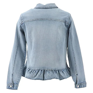 Wholesale Price Casual Washed Denim <b>Jackets</b> for <b>Men</b> High Quality Blue Regular Hooded Varsity <b>Jacket</b> 100% Cotton <b>Summer</b> Ronpex - Product Image 4