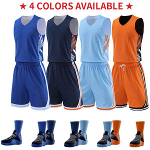 Maillot de basket-ball réversible pour hommes et jeunes imprimé personnalisé taille adulte uniforme de basket-ball réversible 100% polyester - Product Image 2