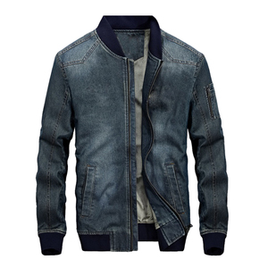 Premium <b>Men</b> Regular Fit 100% Cotton Denim <b>Jacket</b> Washed <b>Trucker</b> Jean Coat Vintage Winter Y2K Hip Hop Casual Urban Street Fashion - Product Image 5