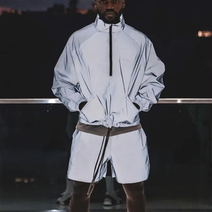 Contrast Color Factory Two Piece Windbreaker Set With 100% Cotton Men's Windbreaker Tracksuit Sets For Sale - Product Image 2