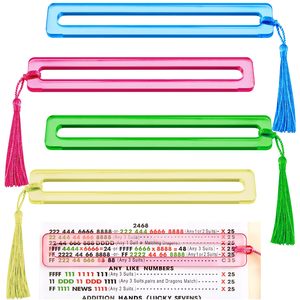 Set di 4 Lettori di Linee Mahjong in Acrilico Luminoso, Spessore Maggiorato per Principianti, Strategia e Partite - Product Image 1