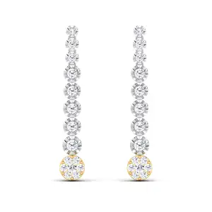 Pendientes de diamantes cultivados en laboratorio de oro y plata de ley 925 al por mayor, joyería de estilo sencillo para mujer al mejor precio disponible