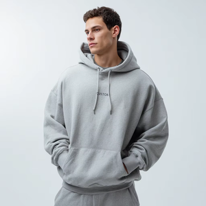 Fabricants de sweats à capuche en gros personnalisés surdimensionnés 450 Gsm sweat à capuche French Terry sweats à capuche pour hommes - Product Image 3