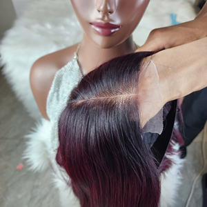 วิกผมลูกไม้ด้านหน้าติดกาวใส5*5บ๊อบวิกผม100% ตรงเงางามแบบชาวเวียดนามวิกผมวาดคู่สำหรับผู้หญิงผิวดำ - Product Image 4