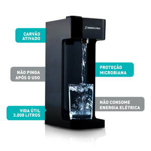 Purificador de Agua Bacteriológico Facile C7 Negro |   ISO 9001 INMETRO |   Portaria 888 ANSI NSF 61 |   Brasil - Product Image 4