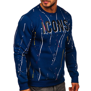 OEM ODM <b>men</b> sweatshirt bulk factory supplier custom embroidery printing logo casual fleece <b>pullover</b> - Product Image 3