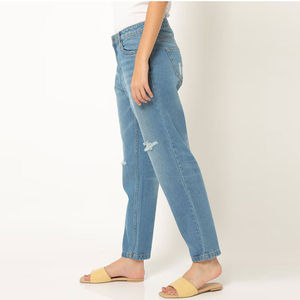 Jeans pour femmes Fabricant pakistanais de haute qualité et de qualité supérieure Vêtements de rue Nouveau design Meilleure arrivée Pantalon évasé grande taille pour femmes - Product Image 6