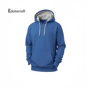Sudadera con capucha de ajuste informal para todas las estaciones para hombre, sudadera holgada cómoda de mezcla de algodón suave personalizable, estampado teñido liso ODM - Product Image 1