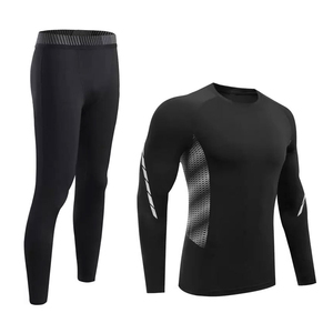 ชุดออกกำลังกายแบบรัดรูป เสื้อและกางเกงขายส่ง ยืดหยุ่นสูง แห้งเร็ว ระบายอากาศได้ดี ผลิตจากโพลีเอสเตอร์ 100% สำหรับทุกเพศ - Product Image 6