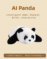 Peluche Panda Interactif Super Cool 2025 avec Recharge USB, Réponse Vocale IA, Oreilles Mobiles, Jouet en Peluche en Polyester Amusant, Ours en Peluche PP