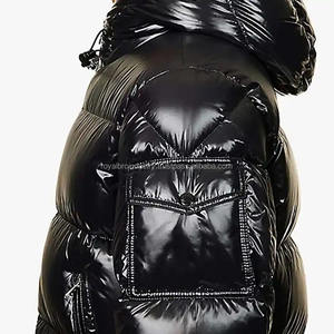 แจ็กเก็ตขนแกะแฟชั่นใหม่สำหรับผู้ชาย, เสื้อโค้ทขนปุยอบอุ่นน้ำหนักเบามีซิปกันน้ำ - Product Image 4