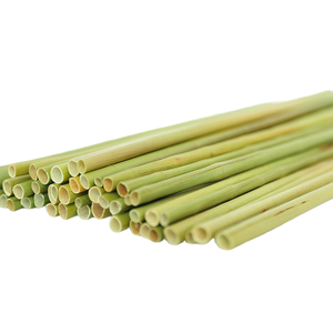 Pailles en bambou faites à la main, écologiques, bâtonnets naturels verts pour boire - Product Image 1