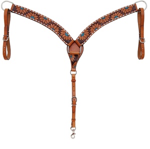 Peto tallado occidental de cuero de vaca 100% de la mejor calidad, top de trabajo pintado a mano, directo del proveedor del fabricante de la India - Product Image 1