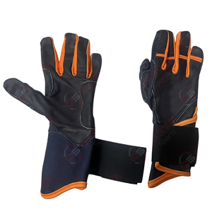 Gants de baseball antidérapants personnalisés pour l'entraînement sportif Gants de frappe de baseball en cuir véritable à bas prix - Product Image 1