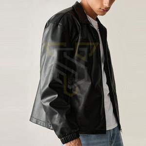 Veste d'hiver en cuir pour homme, professionnelle et résistante, personnalisable selon votre propre design, pour un usage décontracté. - Product Image 3