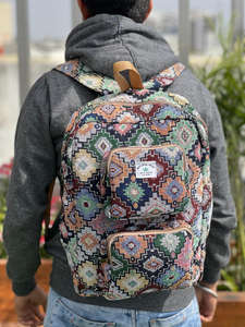 Mochila de viaje multiusos unisex, diseño occidental, bolsa para ordenador portátil de cáñamo, Cremallera de nailon y algodón de yute, nueva Cremallera de nailon occidental - Product Image 3