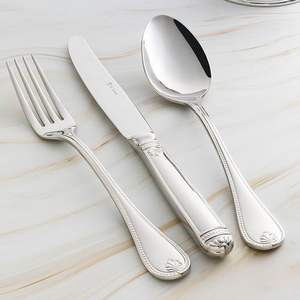 Juego de Cubiertos de Acero Inoxidable con Cuentas de Primera Calidad - Cubiertos de Metal Clásicos - Product Image 1