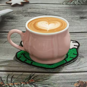 Creative Christmas Style Glass Beads Coasters Handmade <b>Tea</b> Coasters Insulated Coasters Desktop <b>Decoration</b> by MD Handicrafts - Product Image 5