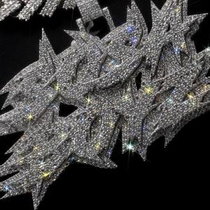 Collar con colgante de diamante de moissanita de diseño único para mujer, joyería de uso diario disponible a precios de exportación - Product Image 3