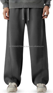 Waseem Impex <b>Mens</b> Baggy Oxford <b>Fleece</b> Sweatpants Wide Leg <b>Lounge</b> <b>Pants</b> Pockets Loose Fit Drawstring Closure Lightweight Winter - Product Image 6