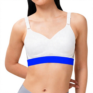 ROLEIN Women's Back <b>Padded</b> High Support Removable Breathable Waterproof Eco-Friendly 100% Nylon Front Square <b>Neck</b> Lace Gym Yoga - Product Image 4