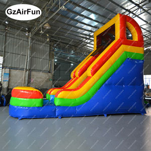 Petit toboggan gonflable Commercial en PVC de 22 pieds avec <span class=keywords><strong>piscine</strong></span>/toboggans gonflables pour jeux d'eau de <span class=keywords><strong>piscine</strong></span> <span class=keywords><strong>à</strong></span> vendre - Product Image 3