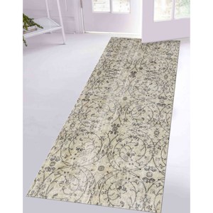 Tapis imprimé de style persan, chemin de table marron à motifs floraux pour salle à manger, tapis en velours - Product Image 3