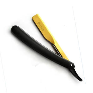 Navaja de Afeitar Recta de Metal Negro para Barbería, Afeitadora Manual de Doble Filo con Llavero, Kit de Afeitado para Hombres - Product Image 3