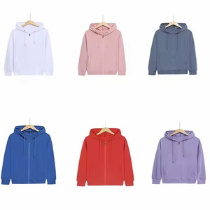 OEM Spring Autumn Wholesale Plus Size Women's Hoodies Full Zip up Custom Print logo <b>pink</b> <b>Hoodie</b> for Women - Product Image 6