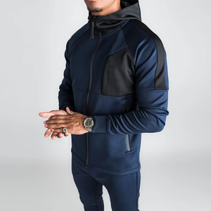 Ensemble de survêtements 2 pièces en polyester et coton pour hommes, avec poches cargo, vente en gros - Product Image 4