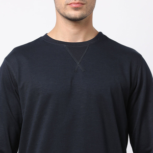 Sweat-shirt unisexe en coton épais 100 %, col rond, coupe décontractée, couleur unie personnalisée, impression numérique, respirant, pull d'hiver - Product Image 4