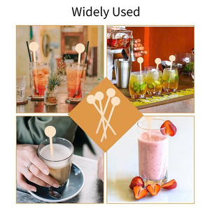 Customized Disposable Wooden Coffee <b>Stirrer</b> Natural Birch Wood Drink Mixing Stick for Coffee Tea Cocktail Beverage Bar Supplie - Product Image 6