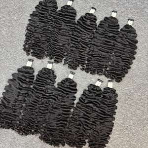 100% vrais cheveux humains birmans bouclés en vrac cheveux bruts vietnamiens - Product Image 3