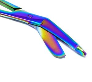 Juego de tijeras de Enfermería de 2 piezas multifunción de acero inoxidable, vendaje quirúrgico veterinario, tijeras de puntada de sutura, Manual - Product Image 3